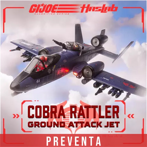 PREVENTA: HASLAB G.I. JOE CLASSIFIED SERIES COBRA RATTLER GROUND ATTACK JET
